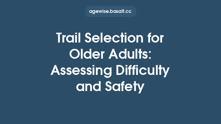 Trail Selection for Older Adults: Assessing Difficulty and Safety Thumbnail