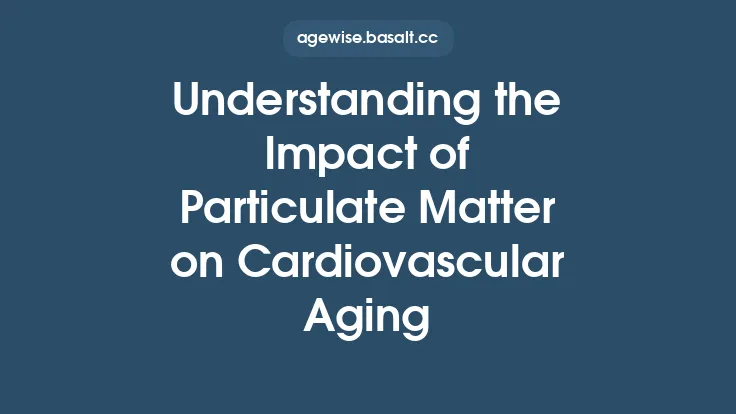Understanding the Impact of Particulate Matter on Cardiovascular Aging Thumbnail