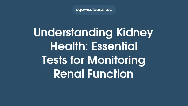Understanding Kidney Health: Essential Tests for Monitoring Renal Function Thumbnail