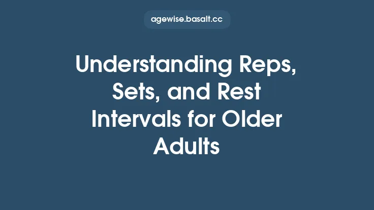Understanding Reps, Sets, and Rest Intervals for Older Adults Thumbnail