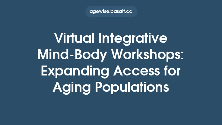 Virtual Integrative Mind‑Body Workshops: Expanding Access for Aging Populations Thumbnail