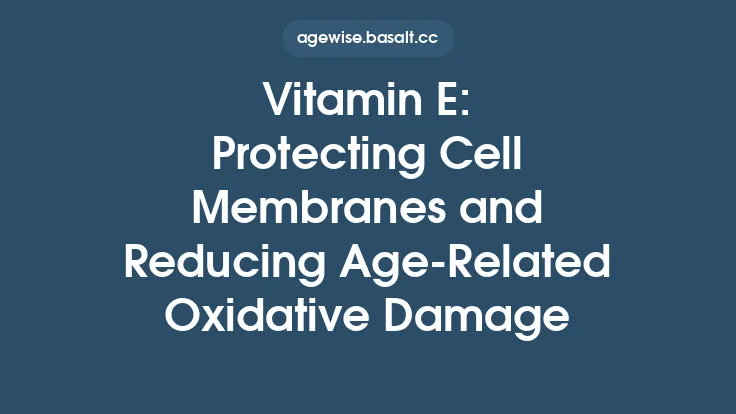 Vitamin E: Protecting Cell Membranes and Reducing Age‑Related Oxidative Damage Thumbnail