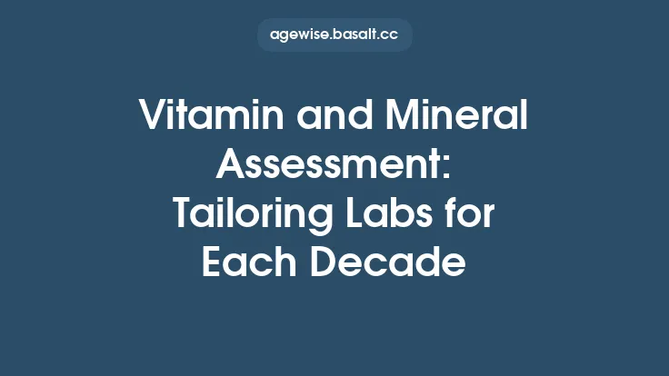 Vitamin and Mineral Assessment: Tailoring Labs for Each Decade Thumbnail