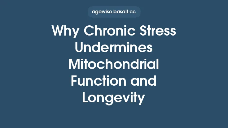 Why Chronic Stress Undermines Mitochondrial Function and Longevity Thumbnail