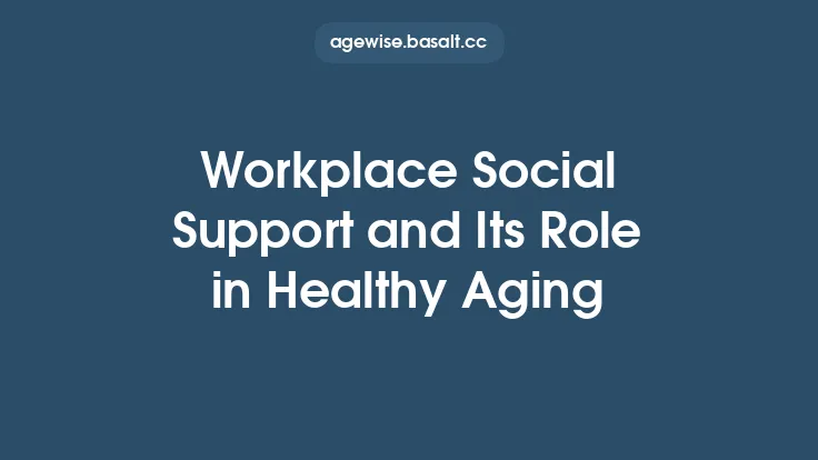 Workplace Social Support and Its Role in Healthy Aging Thumbnail